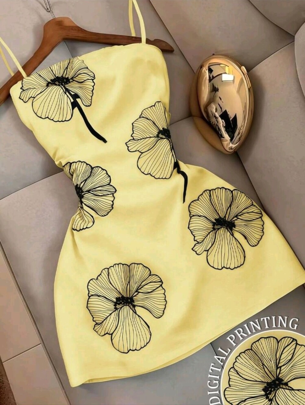 Resyla Floral Spaghetti-Strap Mini Dress